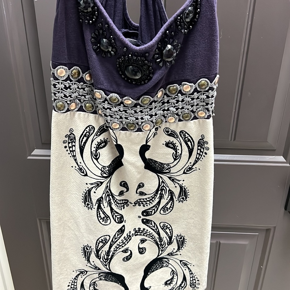 Free people size 4  tunic dress with ornate beading - Picture 2 of 9